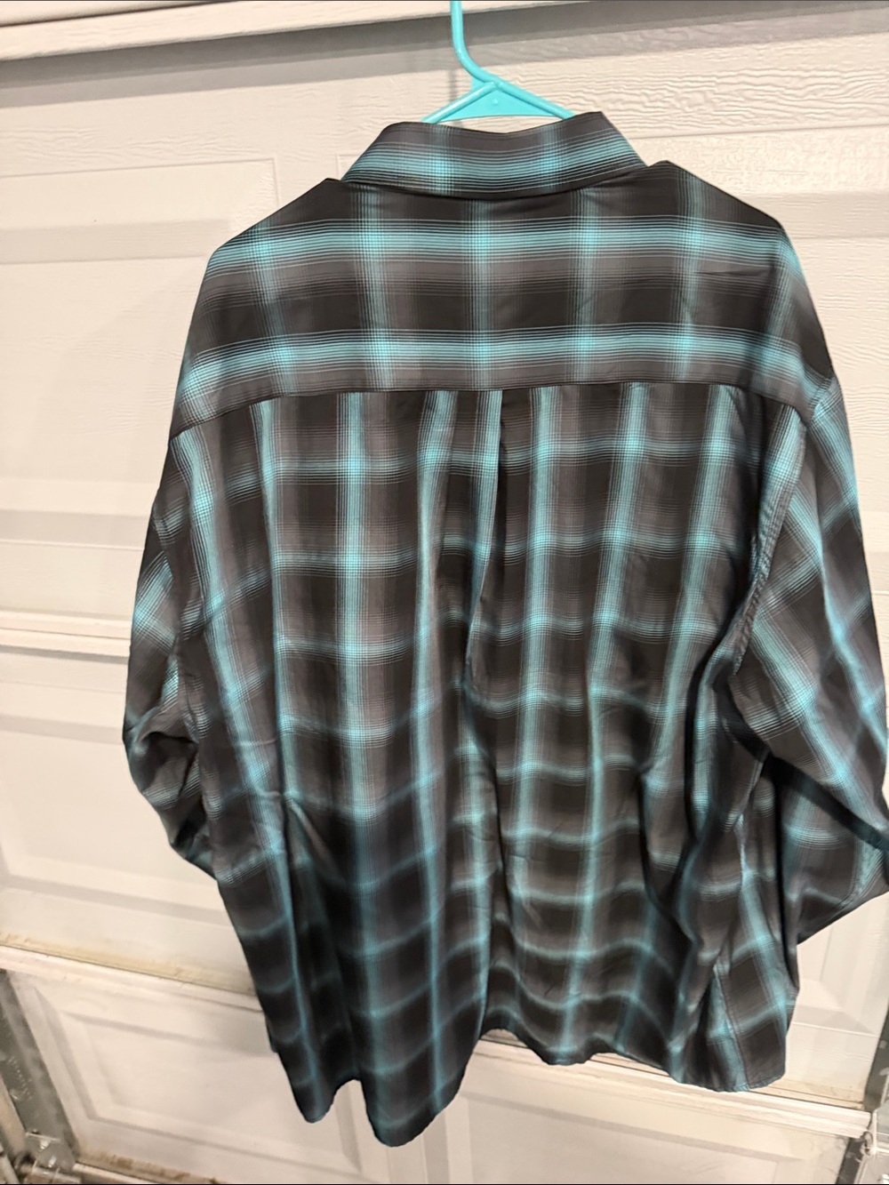 DIXXON Men's Teal and Black Plaid Button-Down Shirt - Picture 5 of 5
